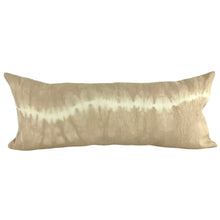 Load image into Gallery viewer, Naturally Dyed Shibori Lumbar Cushion Cover - OOAK
