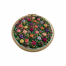 Load image into Gallery viewer, 4“ Floral Embroidery on White Linen
