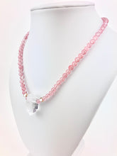 Load image into Gallery viewer, Cherry Quartz Beaded Necklace with a Quartz Pendant

