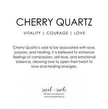 Load image into Gallery viewer, Cherry Quartz + Gold Heart Beaded Necklace with a Quartz Pendant
