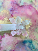 Load image into Gallery viewer, Alcohol Ink + Crystals on a Resined Wood Panel - 12”x12”
