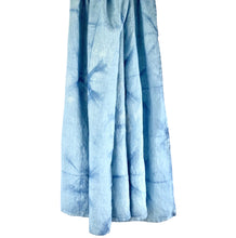 Load image into Gallery viewer, Indigo Shibori Linen Scarf - OOAK - #S21
