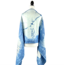 Load image into Gallery viewer, Indigo Shibori Linen Scarf - OOAK - #S26
