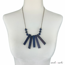 Load image into Gallery viewer, Lapis Lazuli w/ Antique Brass Chain
