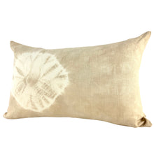 Load image into Gallery viewer, Naturally Dyed Shibori Lumbar Cushion Cover - OOAK
