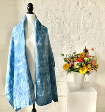 Load image into Gallery viewer, Shibori Linen Scarf - OOAK - #S23
