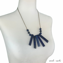 Load image into Gallery viewer, Lapis Lazuli w/ Antique Brass Chain
