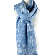 Load image into Gallery viewer, Shibori Linen Scarf - OOAK - #S23
