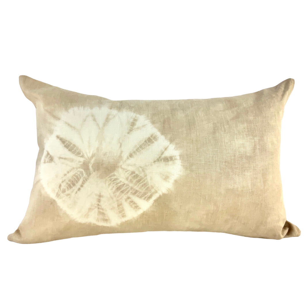 Naturally Dyed Shibori Lumbar Cushion Cover - OOAK